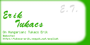 erik tukacs business card